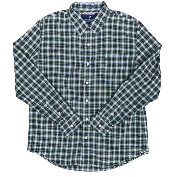 EUC Men's AMERICAN EAGLE Vintage Fit Button-Down Dress Shirt- Size‎ XL - Picture 1 of 12